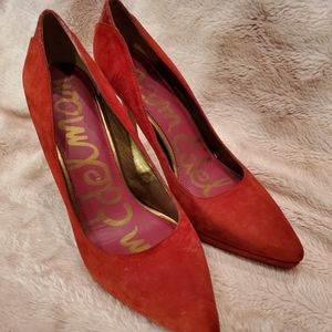 Sam Edelman Red Suede Heels